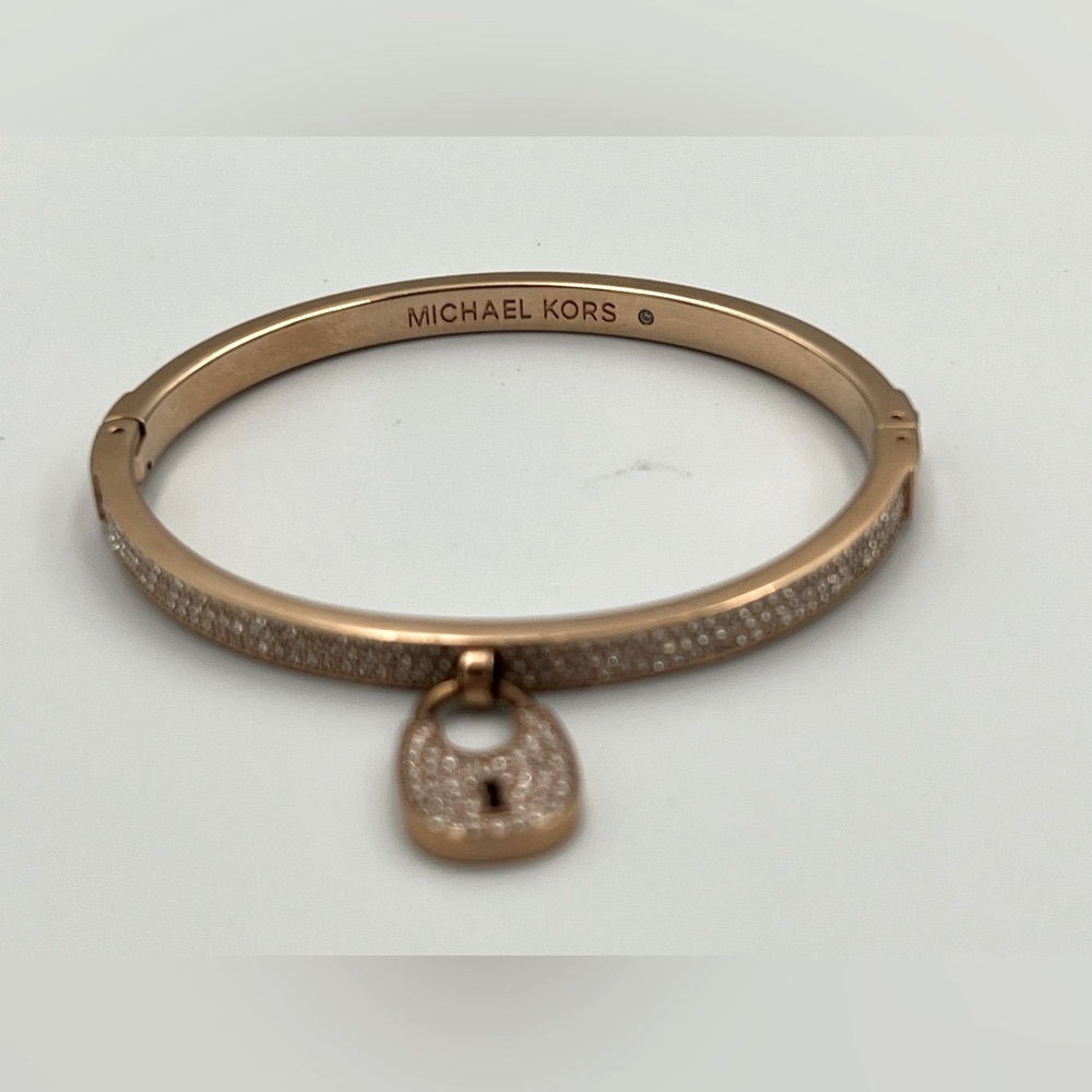 Michael Kors Rose Gold Bracelet with Crystal Charm 2017 - Picture 2 of 3